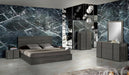 Lucia - Queen Italian Modern Matte Grey / Elm Grey Bed