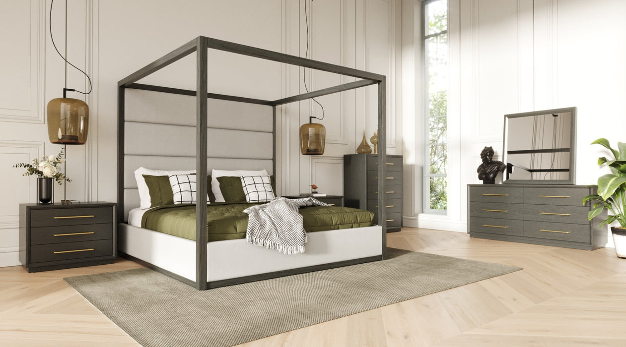 Manhattan- Contemporary Grey and Gold Dresser
