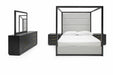 Manhattan- Contemporary Canopy Grey Bedroom Set-queen