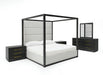 Manhattan- Contemporary Canopy Grey Bedroom Set-queen