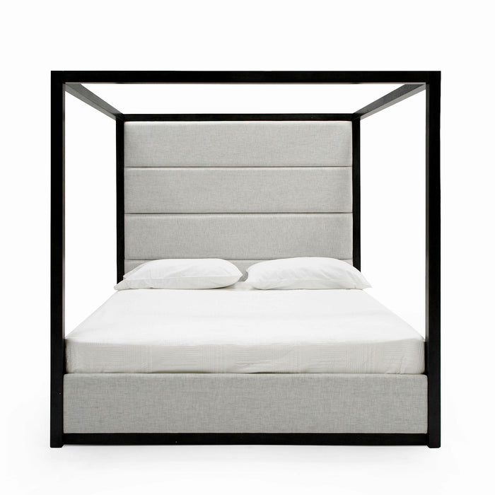 Manhattan - Contemporary Canopy Grey Bed -queen