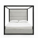 Manhattan- Contemporary Canopy Grey Bedroom Set-queen