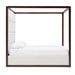 Manhattan - Contemporary Canopy Brown Oak Bed