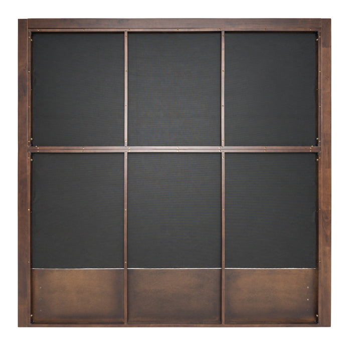 Manhattan - Contemporary Canopy Brown Oak Bed