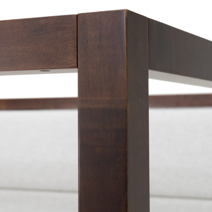 Manhattan - Contemporary Canopy Brown Oak Bedroom Set