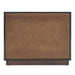 Manhattan - Contemporary Brown Oak and Gold Nightstand