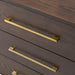 Manhattan - Contemporary Brown Oak and Gold Dresser