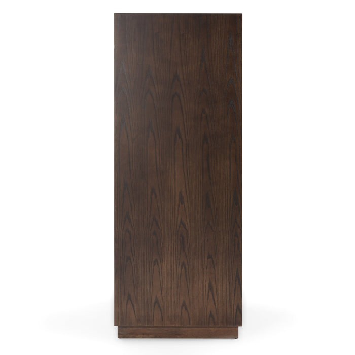 Manhattan - Contemporary Brown Oak and Gold Chest