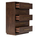Manhattan - Contemporary Brown Oak and Gold Chest