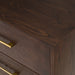Manhattan - Contemporary Brown Oak and Gold Chest