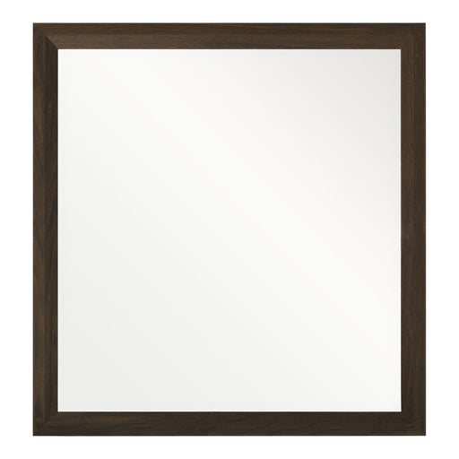 Manhattan - Contemporary Brown Oak Mirror