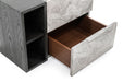 Maranello - Modern Grey Wash & Faux Marble Nightstand