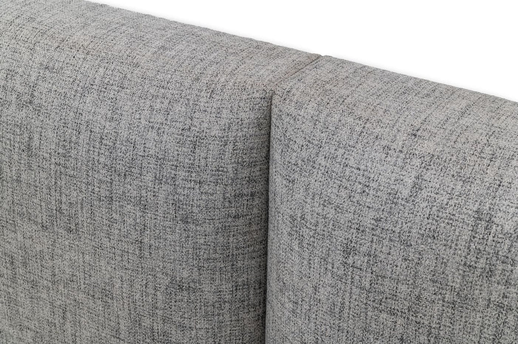 Maranello - Modern Grey Fabric Bed w/ Two Nightstands