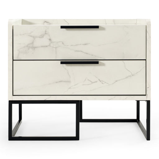 Marbella - Italian Modern White Marble Nightstand