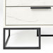 Marbella - Italian Modern White Marble Bed with 2 Nightstands