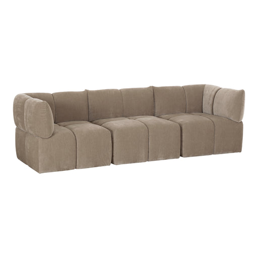 Marisol - Modern Taupe Fabric Sectional Sofa
