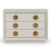 Marjorie - Modern Cream & Brushed Gold Nightstand
