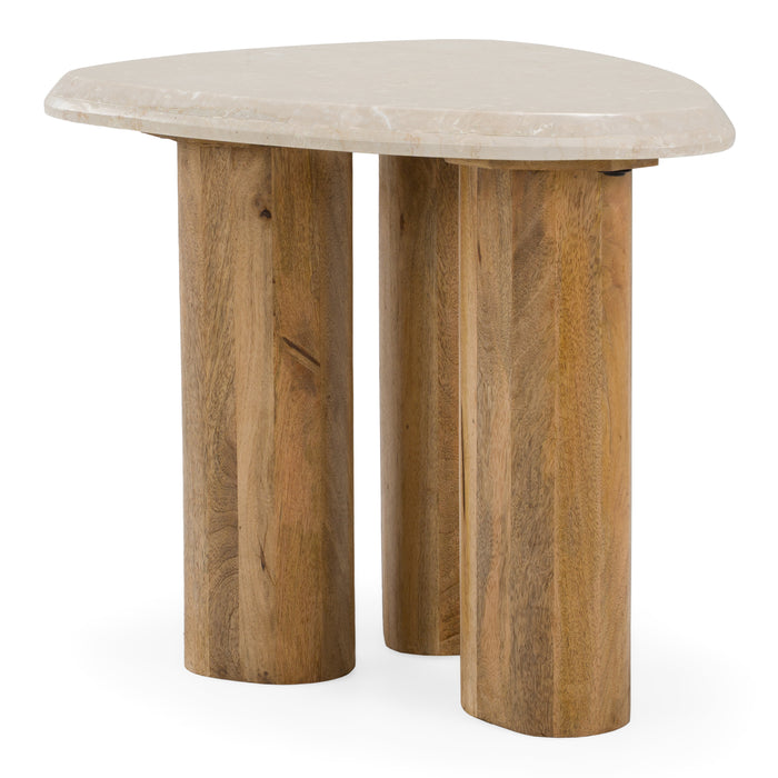 Marlin marble and mango wood nesting tables