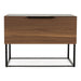 Matteo Italian Modern Walnut & Fabric 4-Piece Bedroom Set