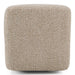 Mayfair - Contemporary Beige Fabric + Burl Bench Ottoman
