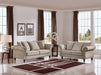 Nadine Transitional Beige Fabric Loveseat