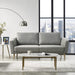 Benham Modern Grey Fabric Sofa