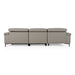 Meidas - Modern Light Grey Leather Sectional Sofa + 2 Recliners - Left Facing Chaise