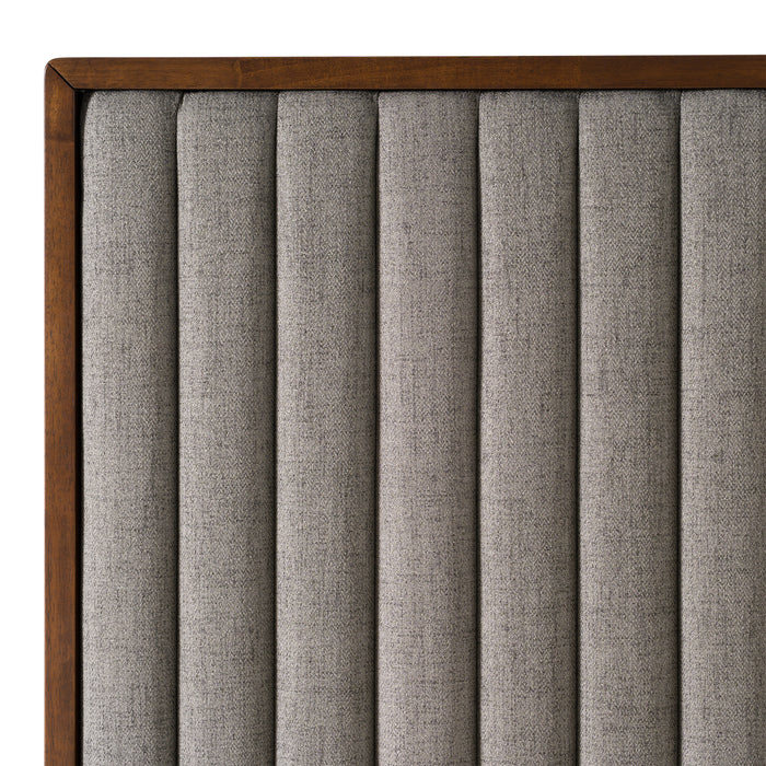 Metcalf - Mid-Century Walnut & Grey Bed
