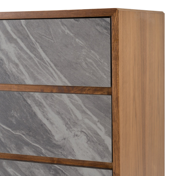 Metcalf - Mid-Century Walnut & Grey Chest