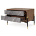 Metcalf - Mid-Century Walnut & Grey Nightstand