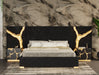 Aspen - Glam Black Velvet & Gold Bed