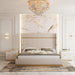 Sterling Modern Beige Bonded Leather & Gold Bed