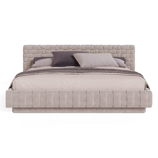 Concord - Modern Light Grey Velvet Bed