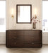 Fields - Modern Walnut Acacia Mirror