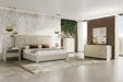 Florence - Modern Beige Leatherette + Gold Dresser