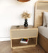 Gavin - Modern Natural Ash + Rattan Nightstand
