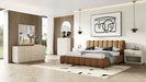 Harris - Modern Brown Fabric Bed