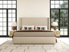 Cambridge White Marble & Mango 2 Drawer Nightstand
