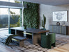 June - Modern Dark Grey Concrete & Walnut Dining Bench
