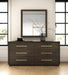 Manhattan - Contemporary Brown Oak Mirror