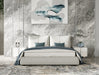 Patrick - Modern Light Grey Leather Bed