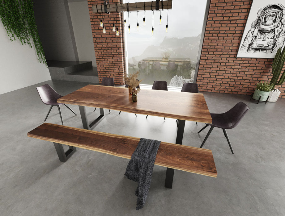 Taylor - Large 87" Modern Live Edge Wood Dining Bench