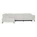 Monte Carlo - Italian Modern White Leather Left Facing Sectional Sofa