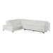 Monte Carlo - Italian Modern White Leather Left Facing Sectional Sofa