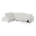 Monte Carlo - Italian Modern White Leather Left Facing Sectional Sofa