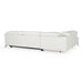 Monte Carlo - Italian Modern White Leather Left Facing Sectional Sofa