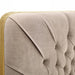 Moontide - Glam Beige Velvet and Brushed Brass Bed
