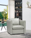 Tamworth Modern Grey Leather Swivel Chair