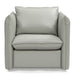 Tamworth Modern Grey Leather Swivel Chair