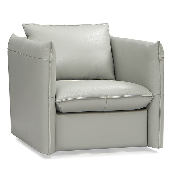 Tamworth Modern Grey Leather Swivel Chair